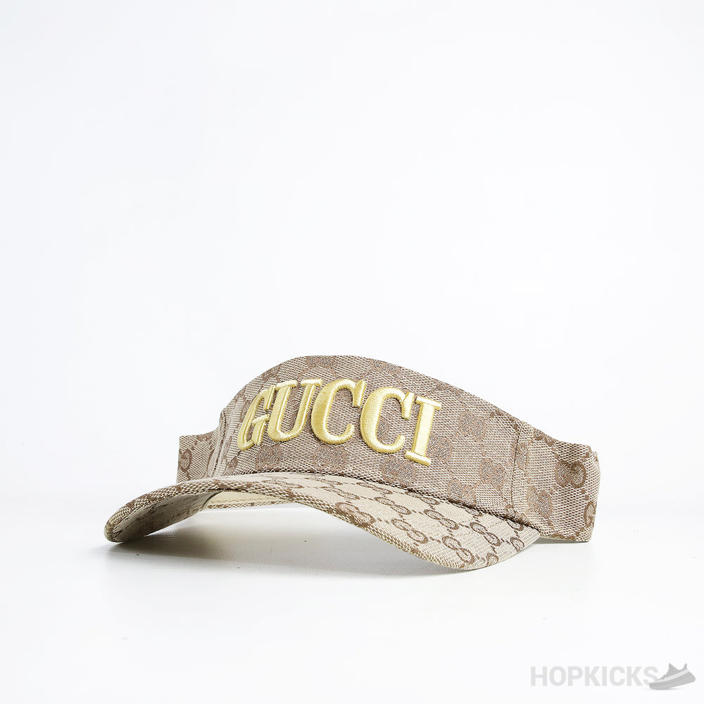 Gucci GG Web Sun Visor Beige Cap