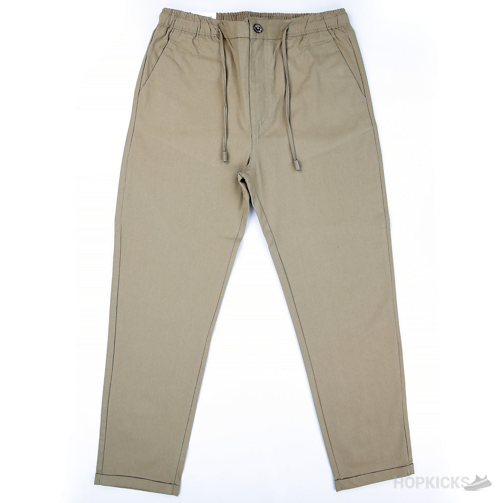 Zara Relaxed Fit Linen Pants (Khaki)
