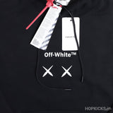 OFF-White Jordan 1 "UNC" Print Black Hoodie - Photo 3