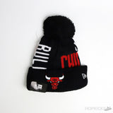 NBA New Era Chicago Bulls Black Beanie - Photo 1