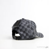 LV Box Pattern Black Grey Cap - Photo 2