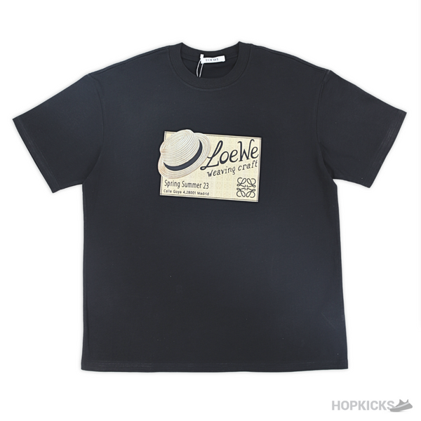 Loewe Weaving Craft Printed Black T-Shirt (Imported Premium Finish)