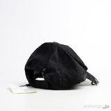 Balenciaga BB White Logo Distressed Baseball Black Cap - Photo 2