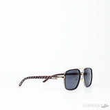 Cartier Men's Double-bar Metal Printed Frame Sunglasses - Photo 2