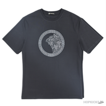 Versace Printed Black T-Shirt (Imported Premium Finish)