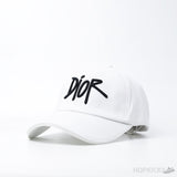 Dior x Stussy Monogram Logo Baseball White Cap - Photo 1