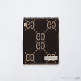 GG Wool Scarf in Black and Beige - Photo 2
