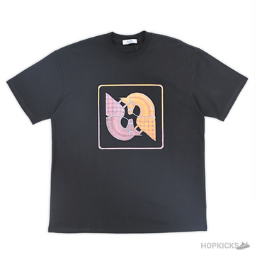Hermes Horses Printed Black T-Shirt (Imported Premium Finish)