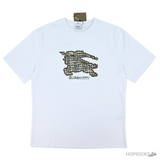 Burberry Log Patched White T-Shirt (Imported Premium Finish) - Photo 1
