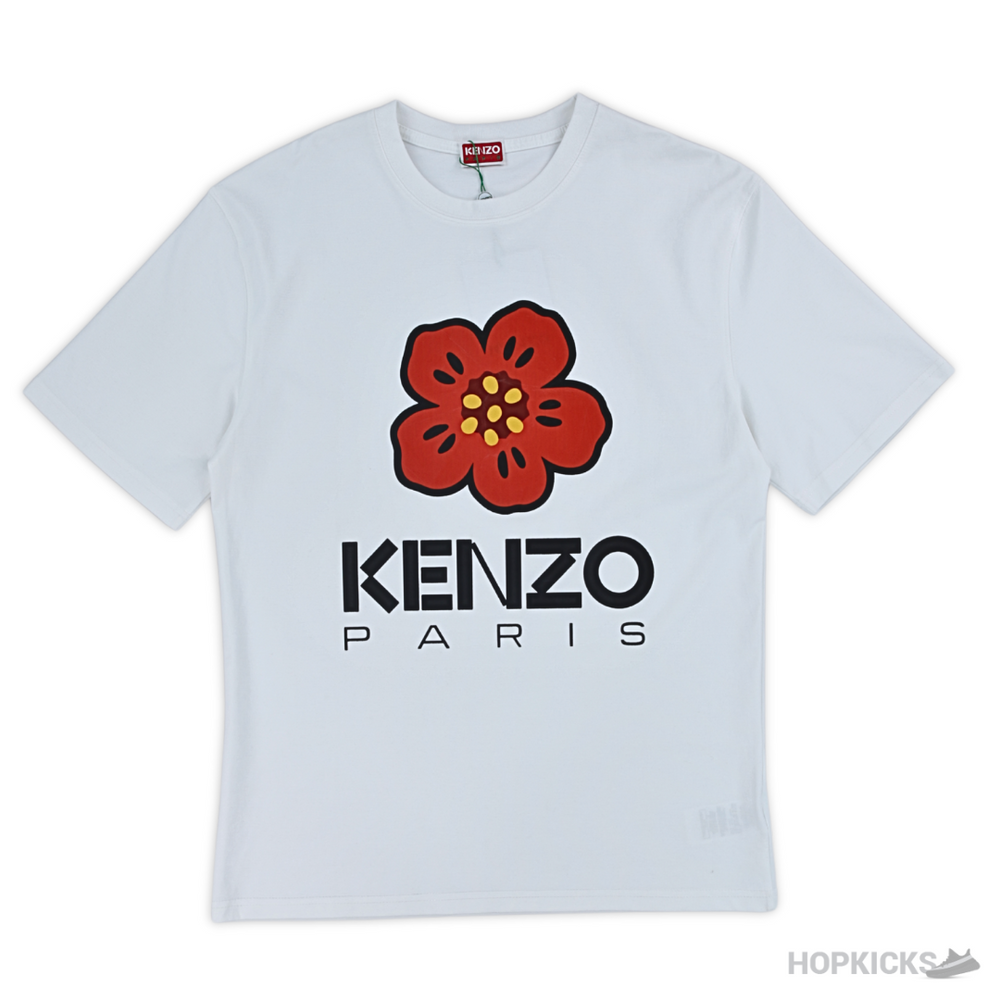 Kenzo Flower Printer White T-Shirt (Imported Premium Finish)
