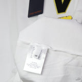 L*V Crew Neck Blended Chain Plain White T-Shirt - Photo 4