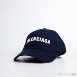 Bale*ciaga White Logo Navy Cap - Photo 1