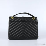 YSL Gold Logo Envelope Chain Shoulder Bag - Photo 3
