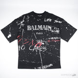 Balmain" No Is No" Printed T-Shirt - Photo 1