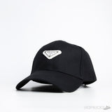 Prada Triangle White Logo Black Cap - Photo 1