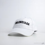 Bale*ciaga Black Logo White Cap - Photo 1