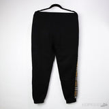B*rberry Vintage Check Panel Cotton Sweatpants Black - Photo 2