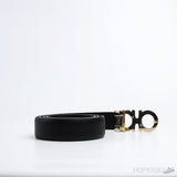 F*rragamo Gancini Gold Buckle Leather Belt - Photo 2