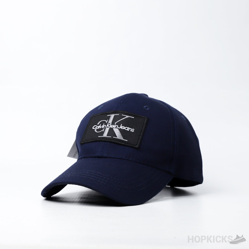 Calvin Klein Jeans Monogram Patch Embroidered Navy Cap