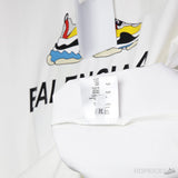 B*lenciaga Mode White T-Shirt - Photo 4