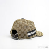 Gucci GG Web Print Striped Brown Cap - Photo 2