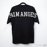 Palm Angels Logo Print Black T-Shirt - Photo 1