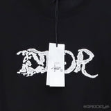 Dior X Peter Doig Oversized Logo Black T-shirt - Photo 4