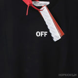 Off-White Fade Green Arrow Black T-Shirt - Photo 3