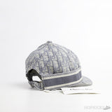 Dior Oblique Striped Logo Grey Cap - Photo 2