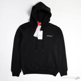 OFF-WHITE Printed Logo Cotton Hoodie Black - Photo 2