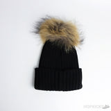 Canadian Black Beanie With Pom Pom - Photo 2