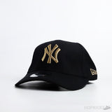 NY New Era Gold Logo Black Cap - Photo 1