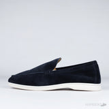 Loro Piana Summer Walk Loafers Suede Blue (1:1) - Photo 1