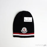 Moncler Tri-Color Black Beanie - Photo 1