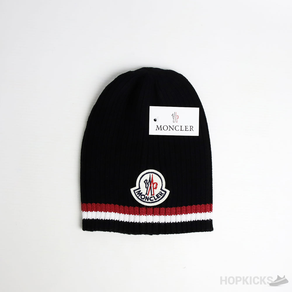 Moncler Tri-Color Black Beanie