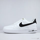 Nike Air Force 1 Low '07 White Black Pebbled Leather - Photo 1