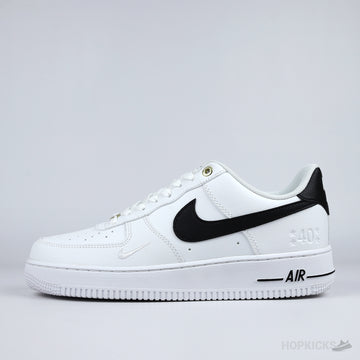 Nike Air Force 1 Low '07 White Black Pebbled Leather