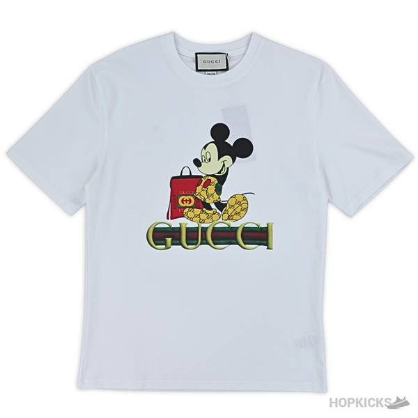 Gucci Mickey Mouse Pinted White T-Shirt (Imported Premium Finish)
