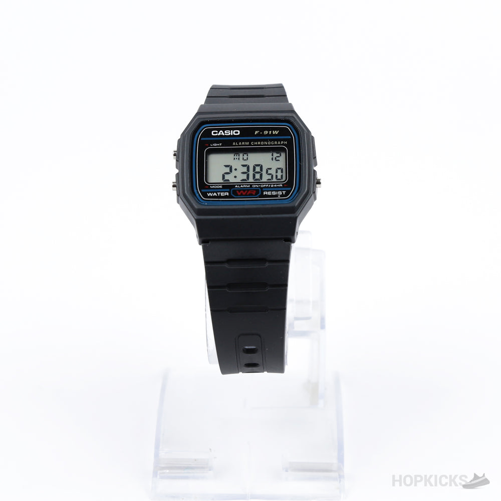 Casio F-91W Retro Black Water Resistant Alarm Chronograph