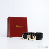 F*rragamo Gancini Gold Logo Buckle Leather Belt - Photo 4