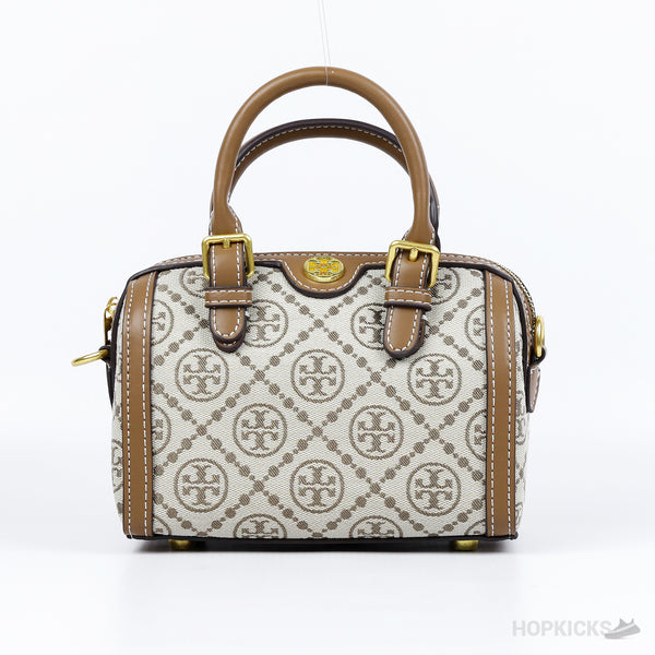 Tory Burch T Monogram Barrel Bag (Dot Perfect)
