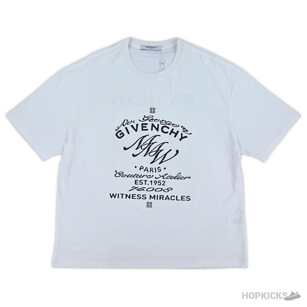 GIVENCHY Logo Print Cotton White T-Shirt (Imported Premium Finish)