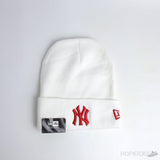 NY New Era Red Logo White Beanie - Photo 1
