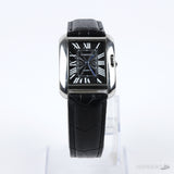 Timdors Classic Silver Rectangular Black Dial Dress Watch - Photo 1