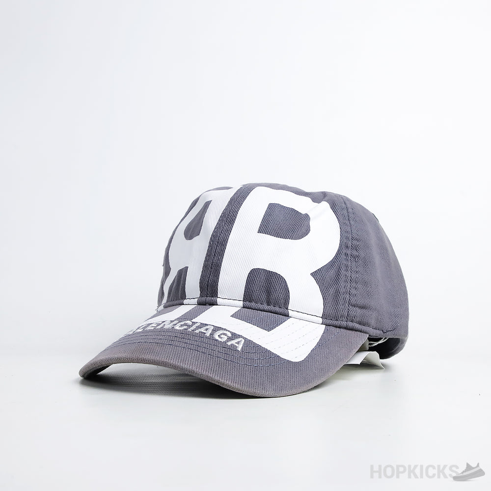 Bale*ciaga BB Red Big Logo Grey Cap