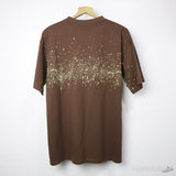 Am*ri Painter Logo Print Cotton Brown T-Shirt - Photo 4