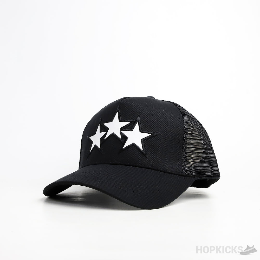 Amiri 3 White Star Trucker Cap