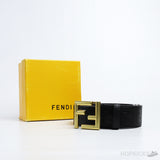 F*ndi Black FF Buckle Gold Belt - Photo 4