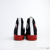 Converse Chuck Taylor All-Star 70 Hi Comme des Garcons PLAY Black Red Midsole - Photo 6