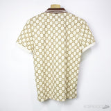 GG Stretch Cotton Polo Shirt Beige - Photo 4